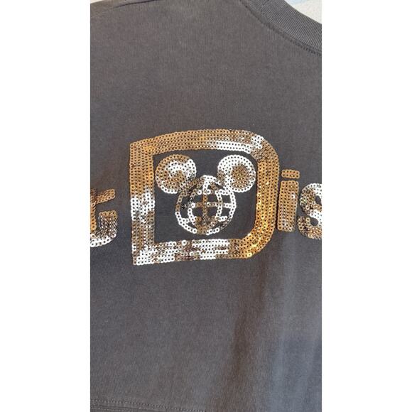 Walt Disney World Size Medium Briar Rose Gold Sequin Pink Gray Spirit Jersey - Picture 6 of 8